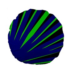 Rays Light Chevron Blue Green Black Standard 15  Premium Flano Round Cushions by Mariart