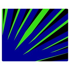 Rays Light Chevron Blue Green Black Double Sided Flano Blanket (medium)  by Mariart