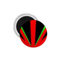 Rays Light Chevron Green Red Black 1 75  Magnets by Mariart