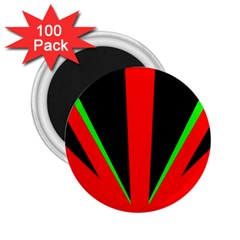 Rays Light Chevron Green Red Black 2.25  Magnets (100 pack) 