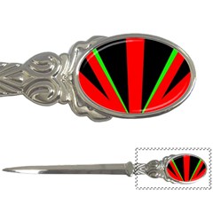 Rays Light Chevron Green Red Black Letter Openers by Mariart