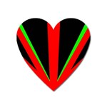 Rays Light Chevron Green Red Black Heart Magnet Front