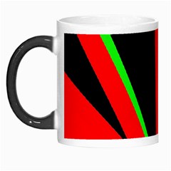 Rays Light Chevron Green Red Black Morph Mugs by Mariart