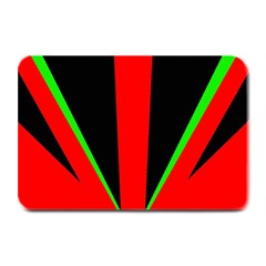 Rays Light Chevron Green Red Black Plate Mats