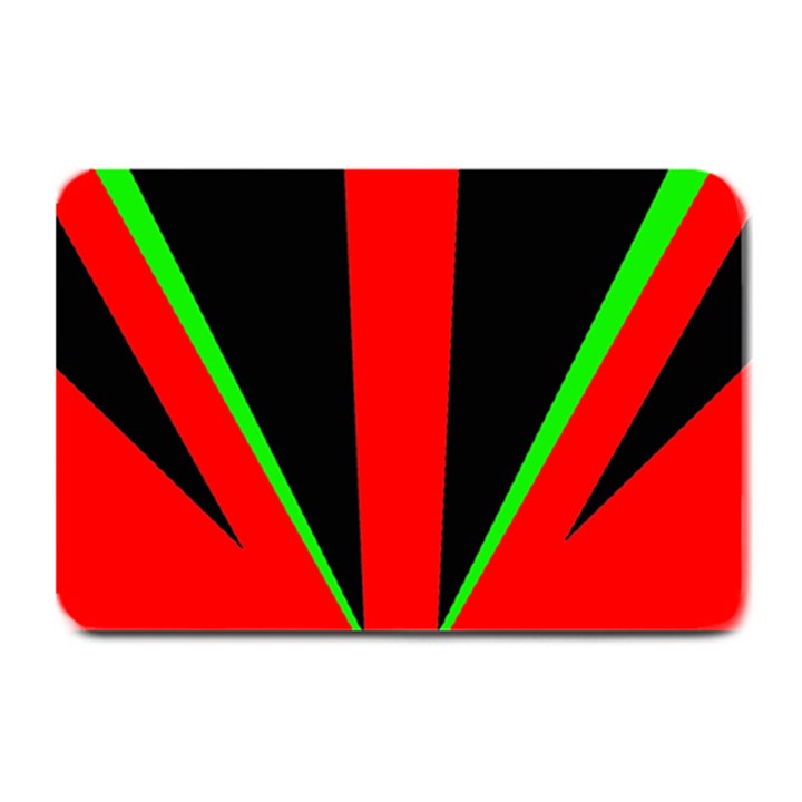 Rays Light Chevron Green Red Black Plate Mats