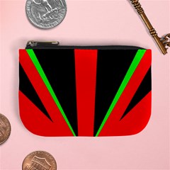 Rays Light Chevron Green Red Black Mini Coin Purses