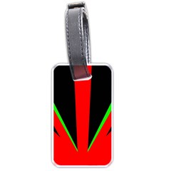 Rays Light Chevron Green Red Black Luggage Tags (one Side)  by Mariart