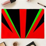 Rays Light Chevron Green Red Black Cosmetic Bag (XXL)  Back