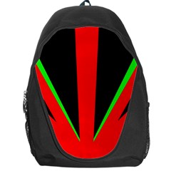 Rays Light Chevron Green Red Black Backpack Bag by Mariart