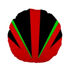 Rays Light Chevron Green Red Black Standard 15  Premium Round Cushions by Mariart