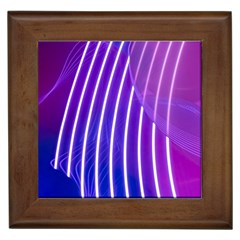 Rays Light Chevron Blue Purple Line Light Framed Tiles by Mariart