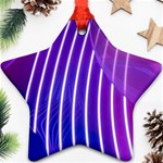 Rays Light Chevron Blue Purple Line Light Ornament (Star) Front