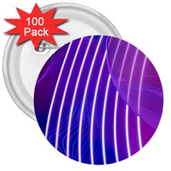 Rays Light Chevron Blue Purple Line Light 3  Buttons (100 Pack)  by Mariart