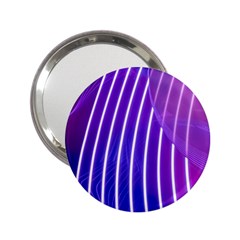 Rays Light Chevron Blue Purple Line Light 2 25  Handbag Mirrors