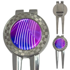 Rays Light Chevron Blue Purple Line Light 3-in-1 Golf Divots