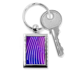 Rays Light Chevron Blue Purple Line Light Key Chains (rectangle) 