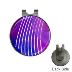 Rays Light Chevron Blue Purple Line Light Hat Clips With Golf Markers by Mariart