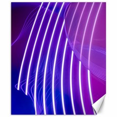 Rays Light Chevron Blue Purple Line Light Canvas 8  X 10 