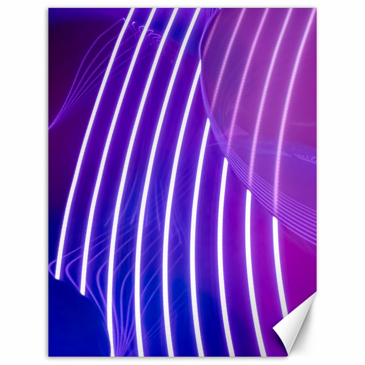 Rays Light Chevron Blue Purple Line Light Canvas 12  x 16  