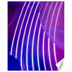 Rays Light Chevron Blue Purple Line Light Canvas 16  X 20   by Mariart