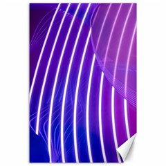 Rays Light Chevron Blue Purple Line Light Canvas 24  X 36  by Mariart