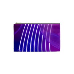 Rays Light Chevron Blue Purple Line Light Cosmetic Bag (small)  by Mariart