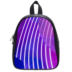 Rays Light Chevron Blue Purple Line Light School Bags (small) 