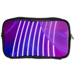 Rays Light Chevron Blue Purple Line Light Toiletries Bags 2-Side Front