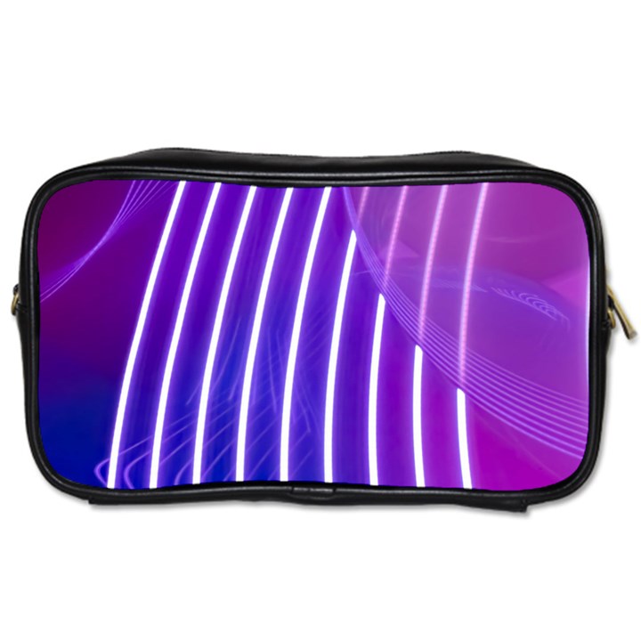 Rays Light Chevron Blue Purple Line Light Toiletries Bags 2-Side