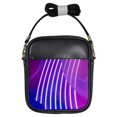 Rays Light Chevron Blue Purple Line Light Girls Sling Bags by Mariart