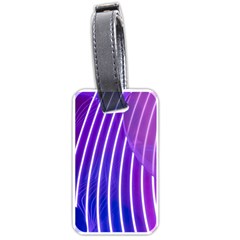 Rays Light Chevron Blue Purple Line Light Luggage Tags (one Side)  by Mariart