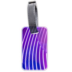 Rays Light Chevron Blue Purple Line Light Luggage Tags (two Sides) by Mariart