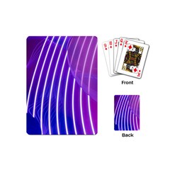 Rays Light Chevron Blue Purple Line Light Playing Cards (mini)  by Mariart