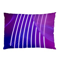 Rays Light Chevron Blue Purple Line Light Pillow Case (two Sides)