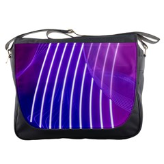 Rays Light Chevron Blue Purple Line Light Messenger Bags by Mariart