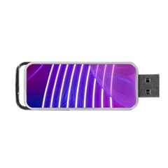 Rays Light Chevron Blue Purple Line Light Portable Usb Flash (two Sides) by Mariart