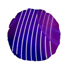 Rays Light Chevron Blue Purple Line Light Standard 15  Premium Round Cushions by Mariart