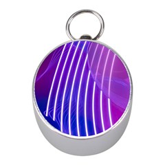 Rays Light Chevron Blue Purple Line Light Mini Silver Compasses