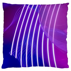 Rays Light Chevron Blue Purple Line Light Large Flano Cushion Case (two Sides) by Mariart