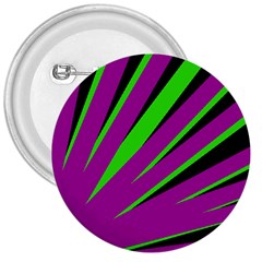 Rays Light Chevron Purple Green Black 3  Buttons by Mariart