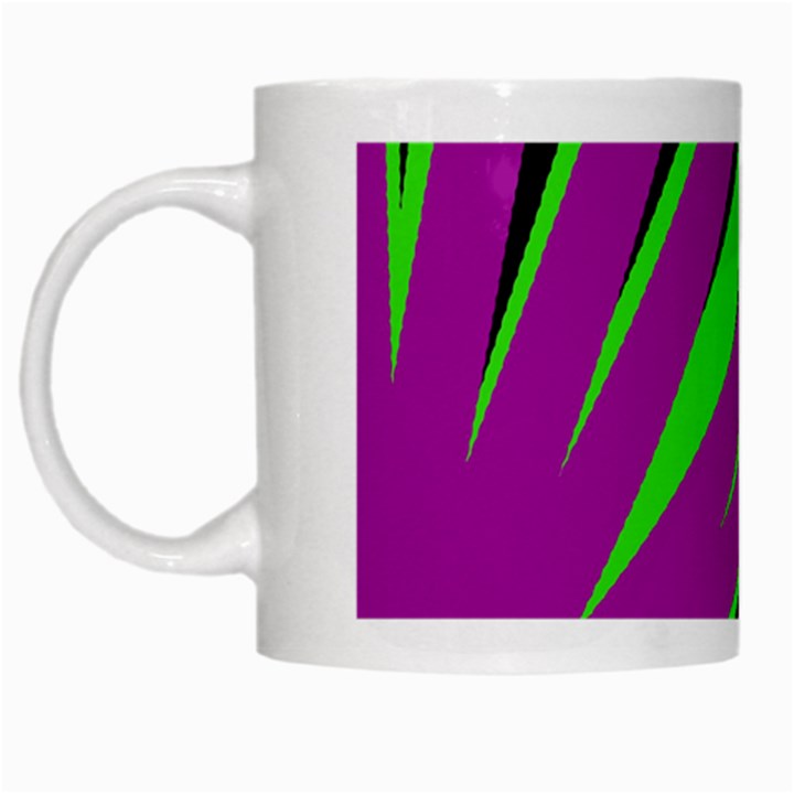 Rays Light Chevron Purple Green Black White Mugs