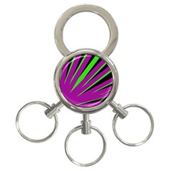 Rays Light Chevron Purple Green Black 3-ring Key Chains by Mariart