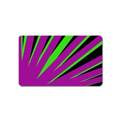 Rays Light Chevron Purple Green Black Magnet (name Card)