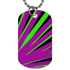 Rays Light Chevron Purple Green Black Dog Tag (one Side)