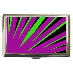 Rays Light Chevron Purple Green Black Cigarette Money Cases by Mariart