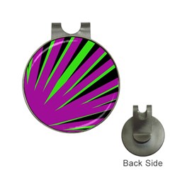 Rays Light Chevron Purple Green Black Hat Clips With Golf Markers