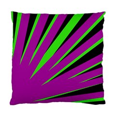 Rays Light Chevron Purple Green Black Standard Cushion Case (one Side) by Mariart