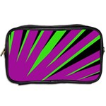 Rays Light Chevron Purple Green Black Toiletries Bags 2-Side Back