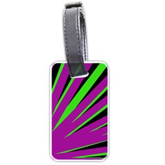 Rays Light Chevron Purple Green Black Luggage Tags (one Side)  by Mariart