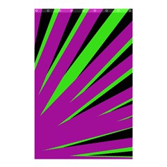 Rays Light Chevron Purple Green Black Shower Curtain 48  X 72  (small)  by Mariart